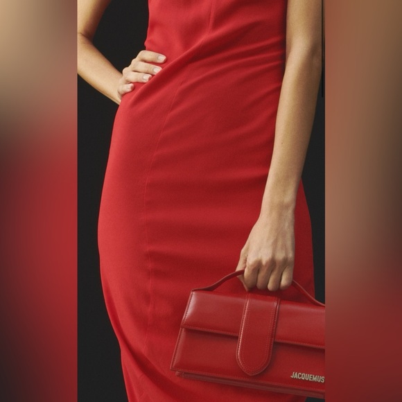 Jacquemus Le Grand Bambino Patent Leather Bag – Cherry Red | NEW w/ COA ❤️ - Picture 6 of 7